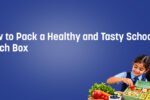 Girl packing a healthy school lunch box.